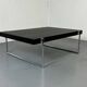 Bauhaus style black solid wood and tubular steel coffee table, Germany