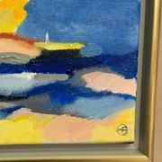 Original Swedish Oil on Canvas – “The Wandering Poet” by Anita Fröding – Signed – Vintage and Framed – 39 × 31 cm (15.4" × 12.2")