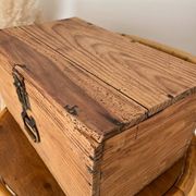 Antique solid pine chest - 41 x 25 x 20