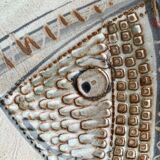 Large German ceramic plate with fish from the mid-century.