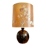 Sandstone ball lamp by Guy Baudat, vintage ceramic