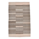 Tapis kilim vintage tons bruns et beige rosé, style minimal artisanal