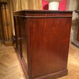 19th Century Italian Empire Mahogany Commode 2-Doors Cabinet