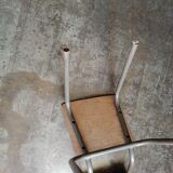 Petite chaise ecole 1950s tubee formica jaune