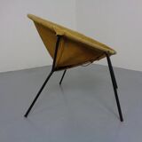Danish Suede Folding Balloon Chair by Hans Olsen for Lea, 1960s
