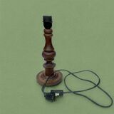 Old turned solid wood lamp base