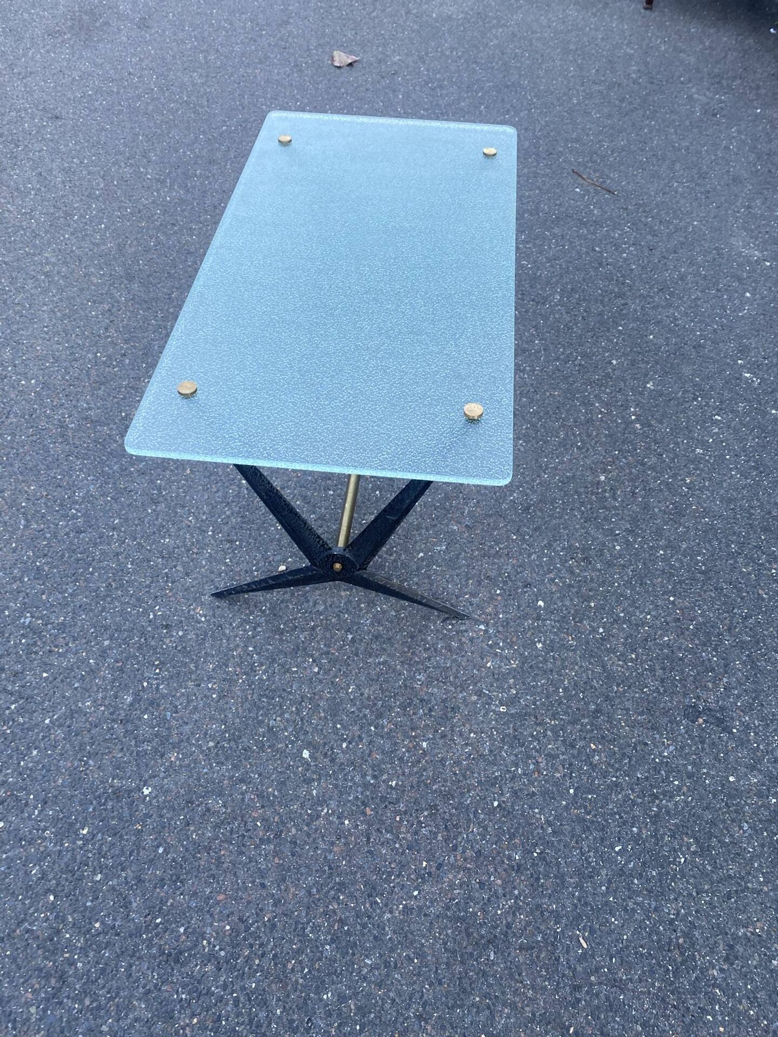 Glass coffee table