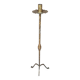 Brutalist gilded wrought iron floor lamp base 1970