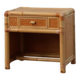 Italian 1970s bamboo and wicker chest of drawers or nightstand