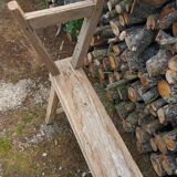 Pair of oak farmhouse benches 228 cm