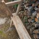 Paire de bancs de ferme en chêne 228 cm