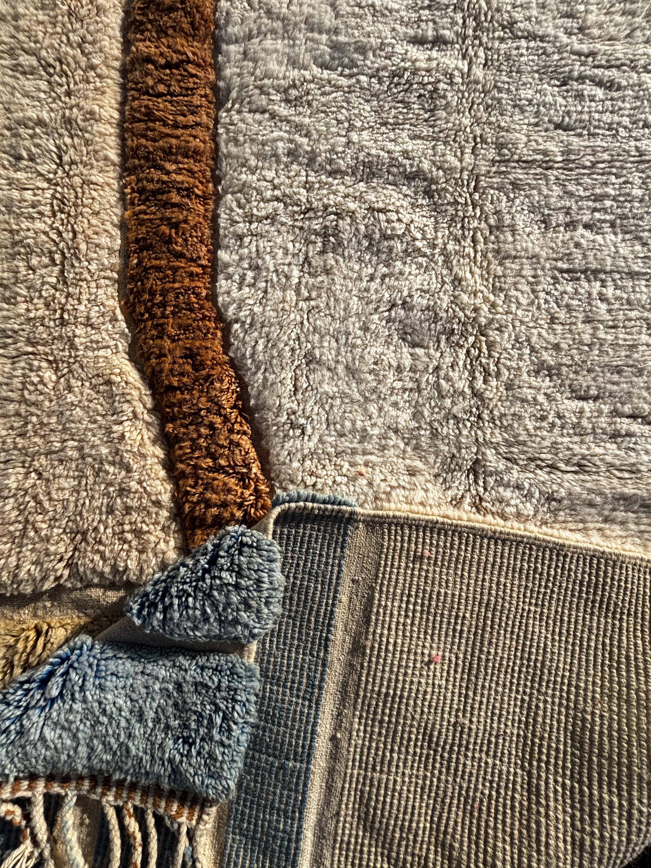 Handmade pure wool Moroccan rug 3x2 m