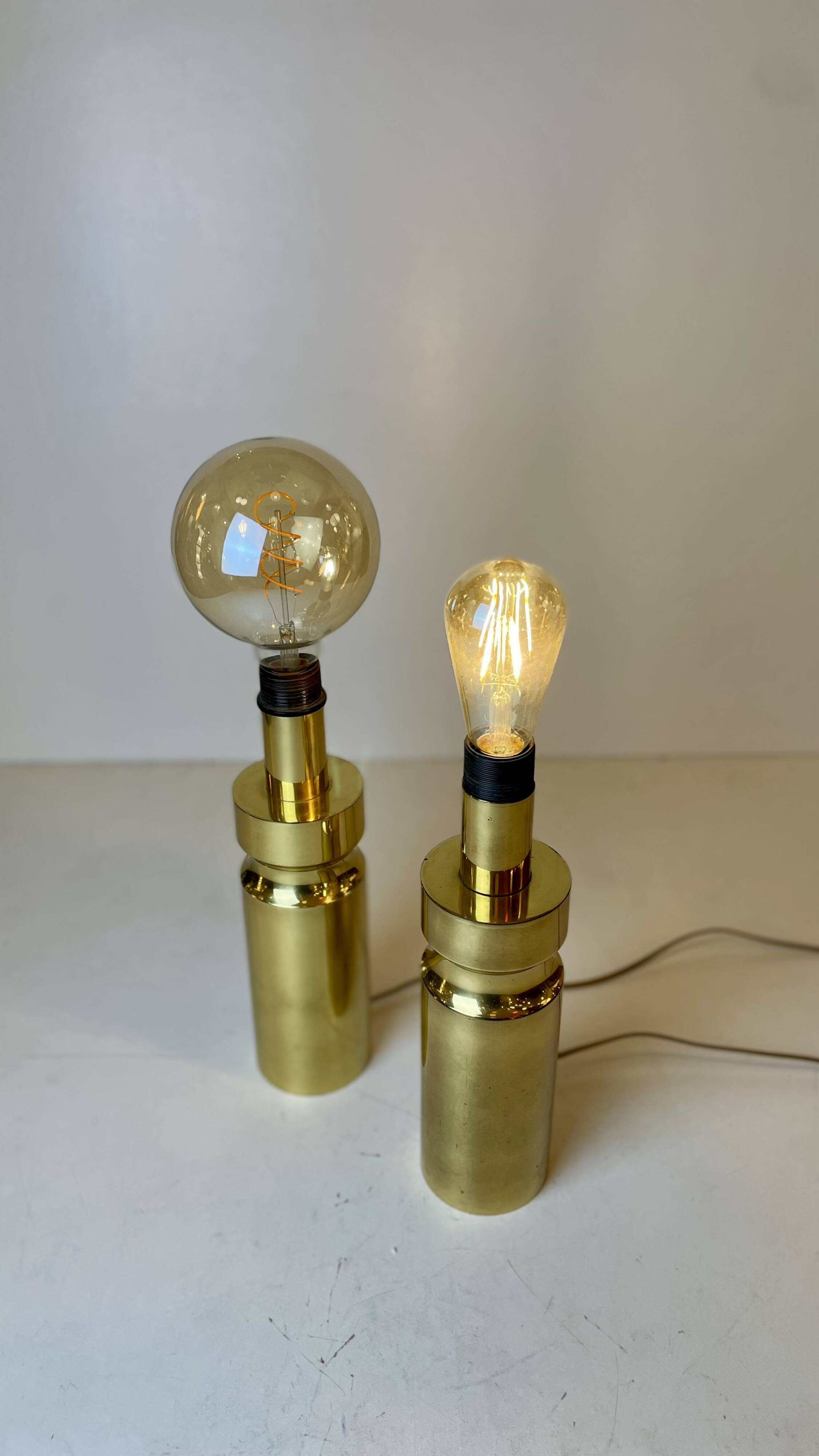 Pair of Brass Table Lamp, 1970~80s