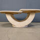 Vintage two tier travertine coffee table, 1970s