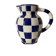 Antique blue and white checkered pitcher