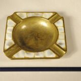 Brass and mother-of-pearl ashtray from the 70s