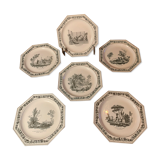 Set of six dessert plates
