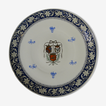 Plat en porcelaine Compagnie des Indes diamètre 47 cm