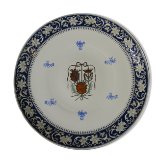 Plat en porcelaine Compagnie des Indes diamètre 47 cm