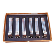 Set of 6 silver-plated knife rests, Orfèvrerie Saint-Médard, Louis style