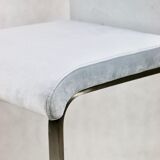 Grey Chairs on aluminium legs fully restored, Set of 4