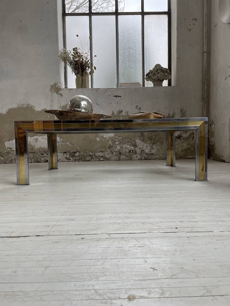 Romeo Rega chrome brass coffee table