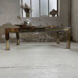 Table basse chrome laiton Romeo Rega