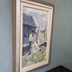 Mid-Century Modern "The Fisherman" Vintage Swedish Figurative Oil Painting, Framed