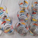 Set of 9 vintage Miro glasses