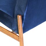 Ensemble de fauteuils en velours bleu