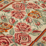 Hand-Knotted Vintage Bessarabian Black Kilim 183 cm x 274 cm - 22170