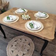 Regence style table in solid oak