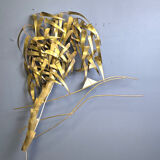 Palm tree wall light by Daniel D'Haeseleer, 1970s