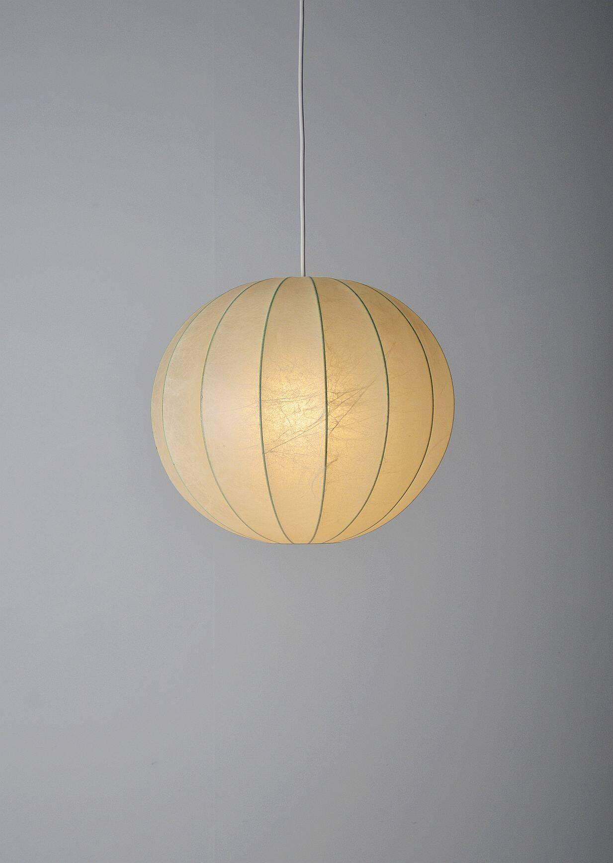 Vintage cocoon hanging lamp by Goldkant Leuchten, 1960s