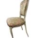 Chaise baroque vintage avec accent rose/vert