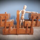 Wooden sewing basket