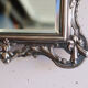 Small antique table mirror in Louis XVI style, silver-plated metal.