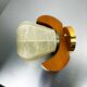 Pear-shaped "Cocoon" wall sconce, resin and pine wood, Italy, 1970s