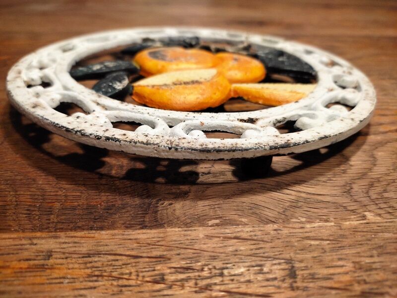 Dessous de plat rond ancien métal Fruits Orange dp1021F58