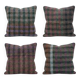 Set of 4 vintage kilim cushion covers 41x41 cm