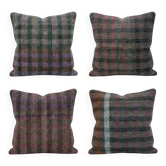 Set of 4 vintage kilim cushion covers 41x41 cm