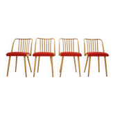 Ensemble de quatre chaises de salle à manger par Antonín Šuman, années 1960.
