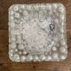 Plafonnier vintage carré en verre reliefs bulles