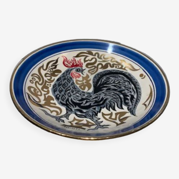Charolles plate with rooster signed Assimyl