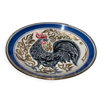 Charolles plate with rooster signed Assimyl