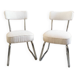 Paire de chaises traîneau vintages rénovées