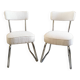 Paire de chaises traîneau vintages rénovées