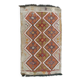 Vintage Turkish Mini Kilim 86x49 cm Wool Small Kelim Runner, shabby Chic