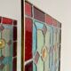 Pair of 1900 polychrome stained glass windows