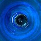 Rimini Blu pottery candlestick by Aldo Londi for Bitossi, Italy, 1960s.